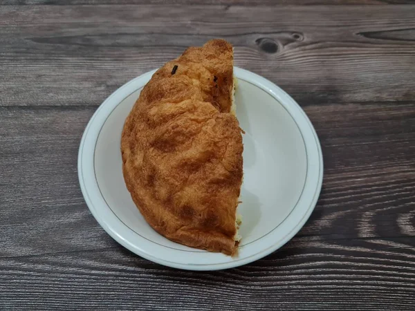 Pão Macio Feito Farinha Outros Ingredientes Cor Marrom — Fotografia de Stock