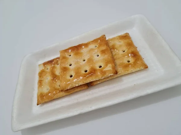 Γλυκά Μπισκότα Gabin Από Αλεύρι Και Άλλα Συστατικά Ορθογώνιο Σχήμα — Φωτογραφία Αρχείου