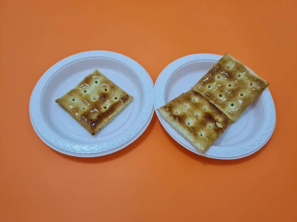 Γλυκά Μπισκότα Gabin Από Αλεύρι Και Άλλα Συστατικά Ορθογώνιο Σχήμα — Φωτογραφία Αρχείου