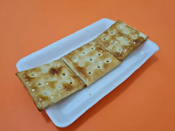 用面粉和其他配料做成的长方形甜饼干 — 图库照片