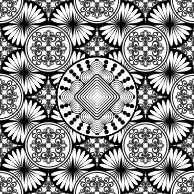 Soyut dikişsiz desen desenli arkaplan çizimi