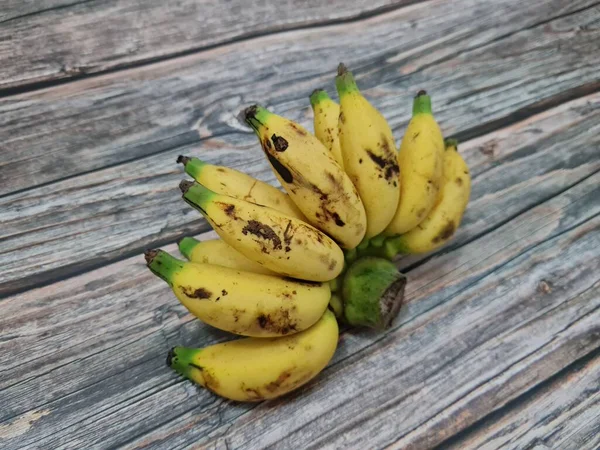 Los Plátanos Leche Que Están Maduros Color Amarillo Son Buenos — Foto de Stock