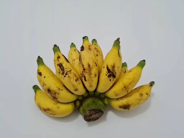 Молочні Банани Які Стиглий Жовтий Корисні Нашого Тіла Щоб Споживати — стокове фото
