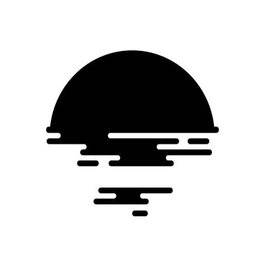 günbatımı ve gündoğumu logosu beyaz arkaplanda siyah gölgeler 