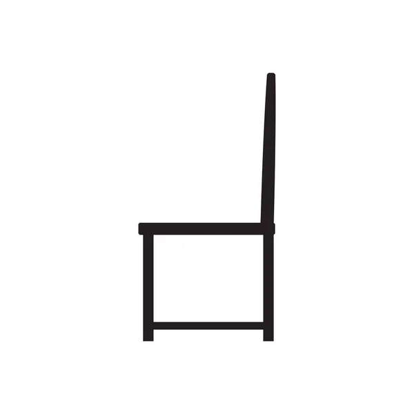 Svart stol ikon isolerad på vit bakgrund, möbler ikon, stol mall — Stock vektor