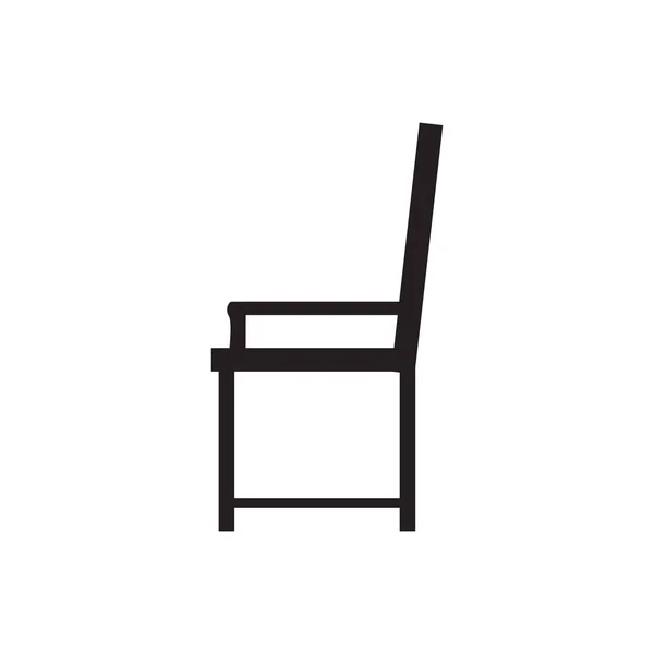 Stol ikon tecken, svart linje möbler ikon på vit bakgrund — Stock vektor