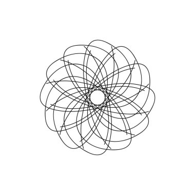 soyut spirograf ögesi, simetrik geometrik desen