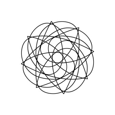 Çiçek kutsal geometrisi kaleydoskopik desen logosu 