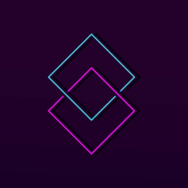Koyu arkaplanda modern renk logosu 