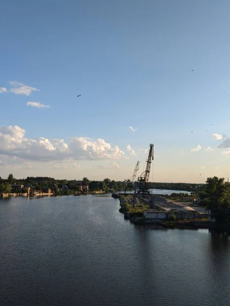 Stadshaven Aan Rivier — Stockfoto