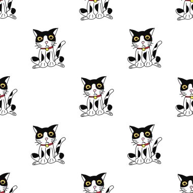 Beyaz arka plana siyah beyaz el çizimi. Arkaplan için kusursuz desen.