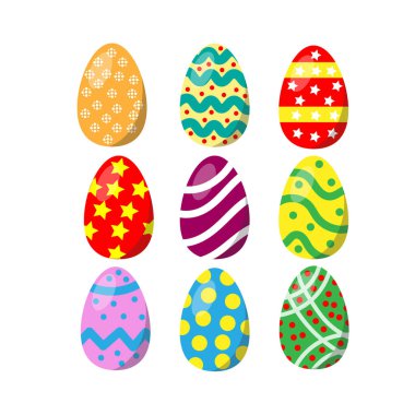 Beyaz arka planda Paskalya yumurtası renginde.