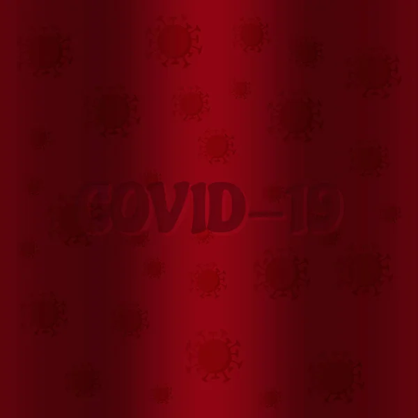 Concepto Covid Corona Virus Sobre Fondo Rojo — Vector de stock