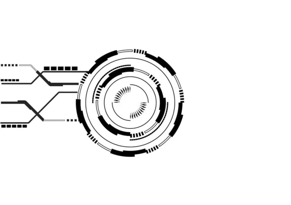 Чорно Білий Абстрактний Технологічний Фон Футуристичні Цифрові Інновації Процес Обробки — стоковий вектор