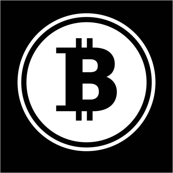 Bitcoin Eenvoudige Illustratie Cryptografisch Actief — Stockvector