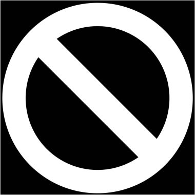 Siyahlı basit dur işareti. Vektör resmi.