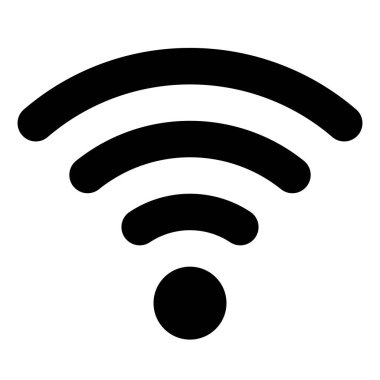 Kablosuz internet ikonu. Vektör resmi.