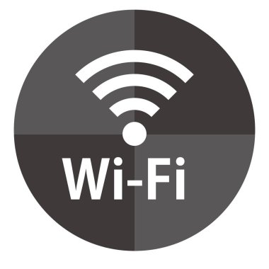 Wi-Fi simgesi. Wi-Fi logosu. Rengi siyah..