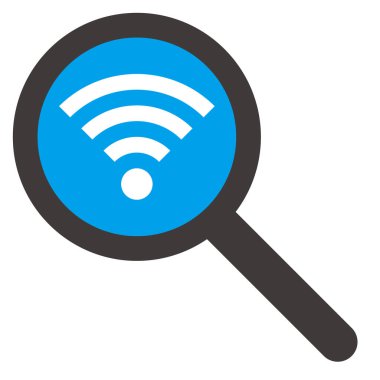 Bir büyüteçin kablosuz interneti bulması..