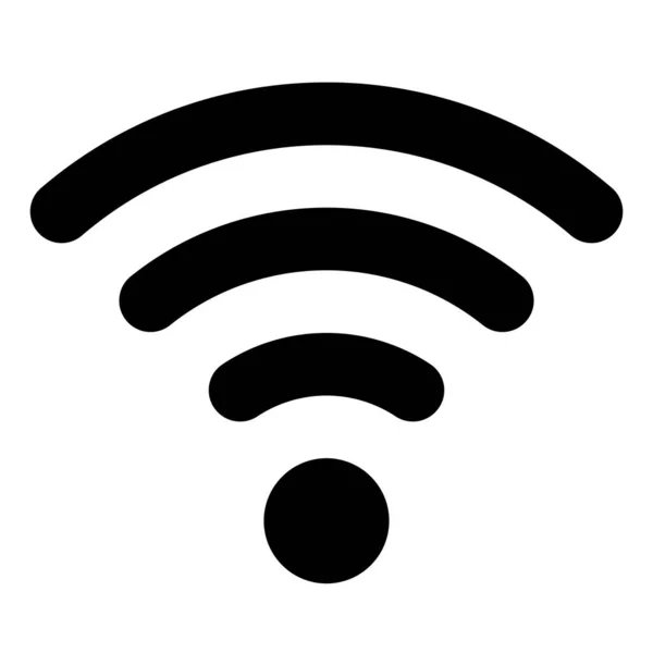 Icona Wifi Arrotondata Immagine Vettoriale — Vettoriale Stock