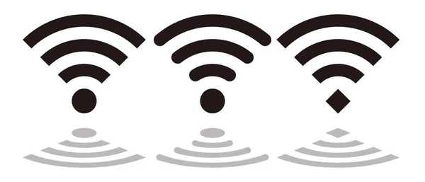 Wifi Symbol Mit Schatten — Stockvektor