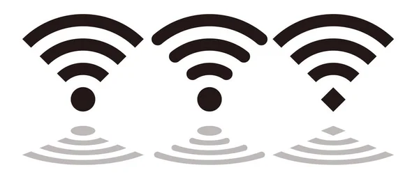 Icono Wifi Con Sombra — Vector de stock