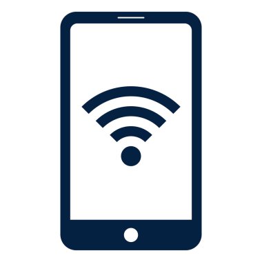 Kablosuz ağ simgesini gösteren akıllı telefon ekranı.