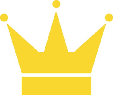 Sıralama için altın taç. Vektör.