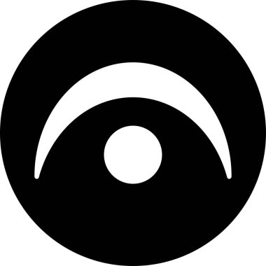 Fermata 'nın basit bir simgesi. Müzik sembolünün vektör illüstrasyonu.