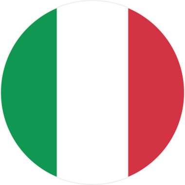 Basit İtalyan bayrağı. Dairesel vektörler. 