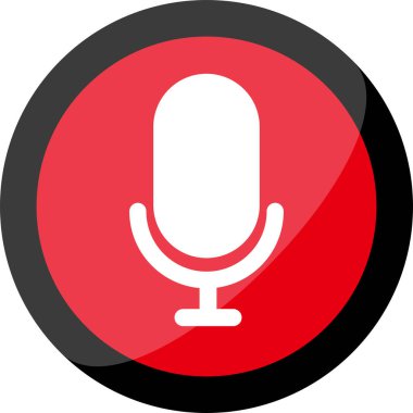 Kayıt düğmesi. Kırmızı basit vektör.