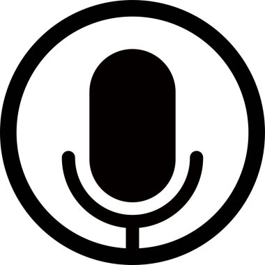 Mikrofon standı ve mikrofon ikonu. Şarkıcı, müzikal hakkında vektör.