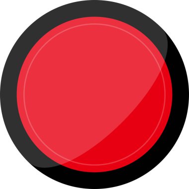 Kayıt düğmesi. Kırmızı basit vektör.