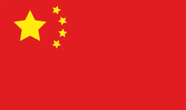 Çin Bayrağı Basit Vektör Illüstrasyonu — Stok Vektör