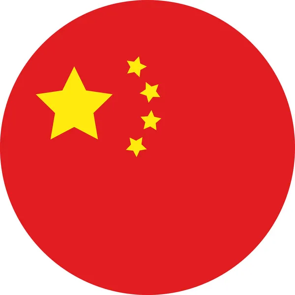 Çin Bayrağı Basit Vektör Resmi — Stok Vektör