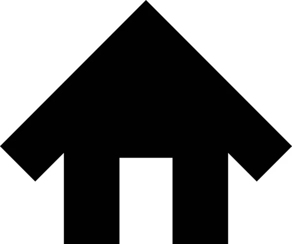 ブラックのホームアイコン 単純なベクトル画像 — ストックベクタ