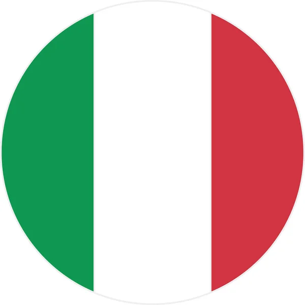 Prosta Włoska Flaga Wektory Okrężne — Wektor stockowy