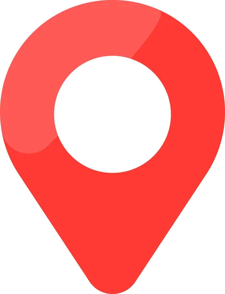Graziosa Icona Del Pin Mappa Rosso Vettore Semplice — Vettoriale Stock