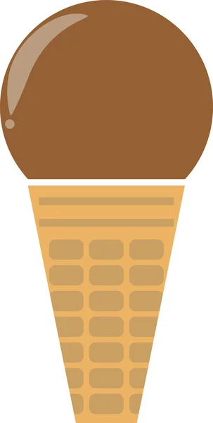 Шоколадное Мороженое Простой Вектор — стоковый вектор