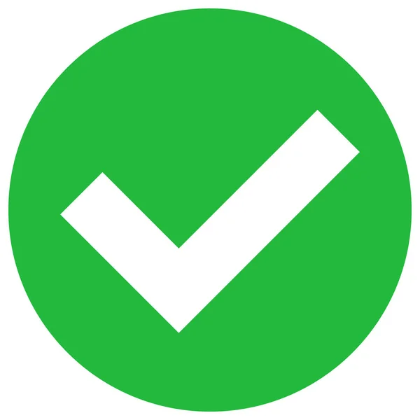 Галочки Успеха Одобрения Значок Зелёного Вектора — стоковый вектор