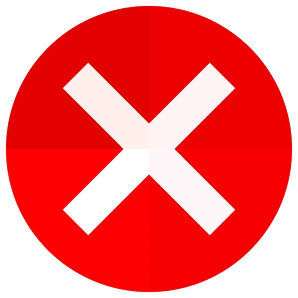 Icône Marque Croix Rouge Représentant Avertissement Danger Etc Vecteur — Image vectorielle