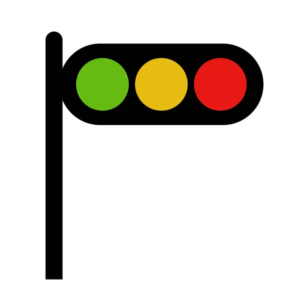 一个有电线杆的红绿灯与交通有关的矢量 — 图库矢量图片
