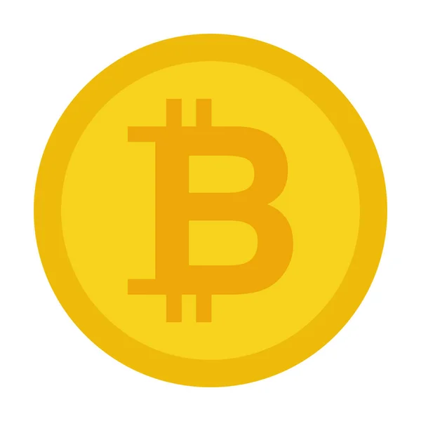 Bitcoin Icoon Een Vertegenwoordiger Van Virtuele Valuta Crypto Activa Vector — Stockvector
