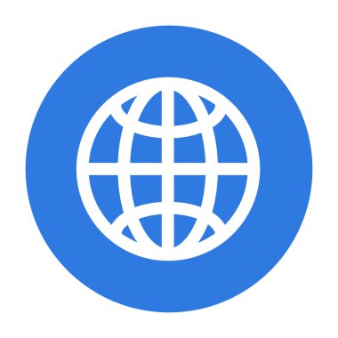 Yuvarlak tarayıcı simgesi. İnternet hakkında vektör.