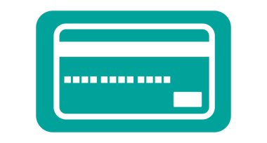 Düz Tasarım Kredi Kartı Simgesi. Ekonomi ve ödeme için vektörler.