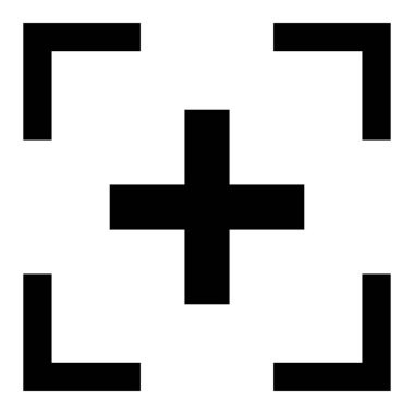 Düz tasarım işaret büyütme simgesi. vektör.