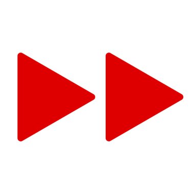 Düz tasarım ileri sarma simgesi. vektör.