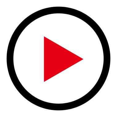 Basit düz tasarım çalma düğmesi simgesi. vektör.