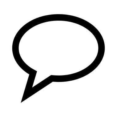 Konuşma baloncuğunun bir simgesi. Düz tasarım vektörü.