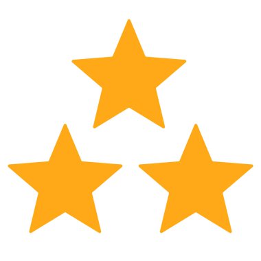 Üç yıldız işareti simgesi ayarlandı. Vektör.